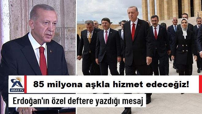Cumhurbaşkanı Erdoğan ve yeni kabine üyeleri Anıtkabir