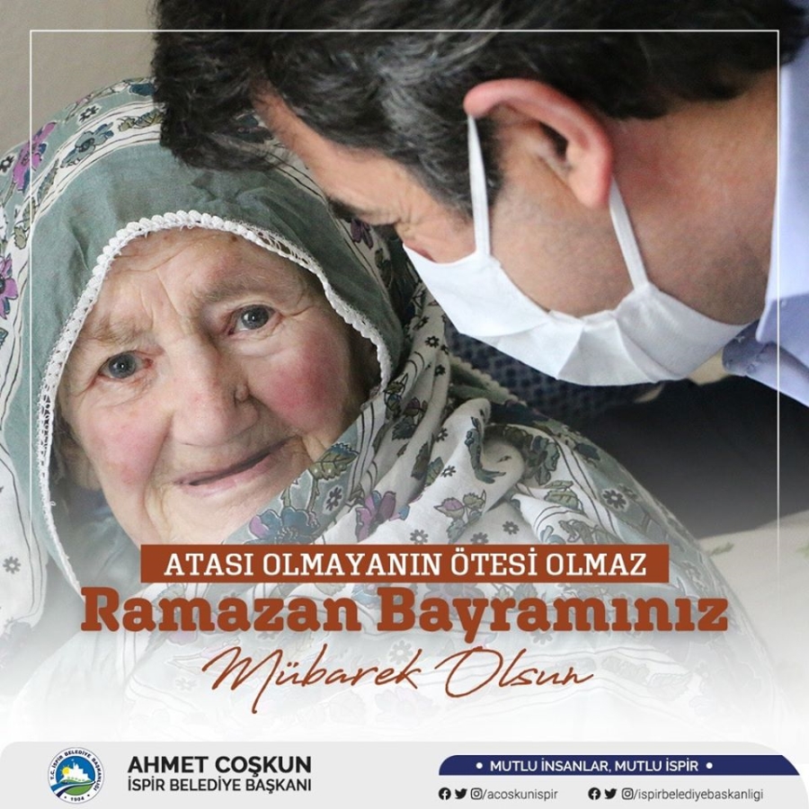 İSPİR BELEDİYESİ BAŞKANI ÇOŞKUN ,SOSYAL MEDYA HESABINDAN BAYRAM MESAJI YAYIMLADI
