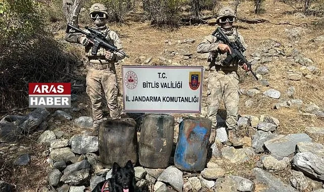 BİTLİSTE 300 LİTRE PATLAYICI MADDE ELE GEÇİRİLDİ.