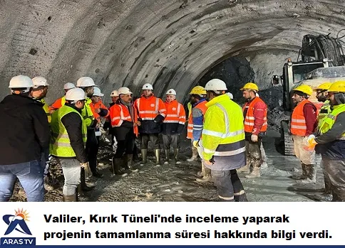 Erzurum Valisi Çiftçi, Kırık Tüneli Yapımını İncelemedi.
