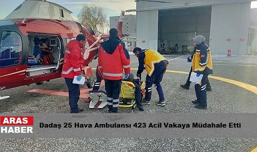 Dadaş 25 Hava Ambulansı 423 Acil Vakaya Müdahale Etti