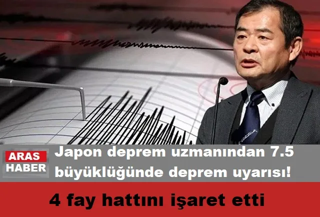 Japon deprem uzmanından 7.5 büyüklüğünde deprem uyarısı!