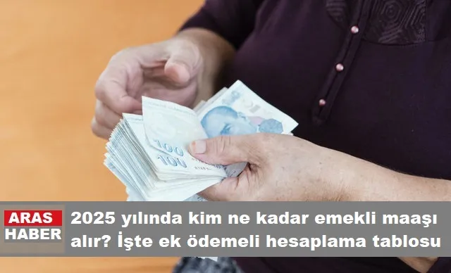 2025 yılında kim ne kadar emekli maaşı alır? İşte ek ödemeli hesaplama tablosu