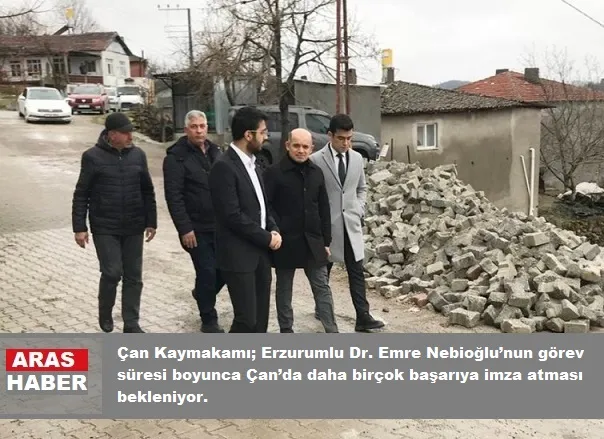 Çan Kaymakamı, Erzurumlu  Dr. Emre Nebioğlu, Güler Yüzüyle Halkın Gönlünü Kazanıyor