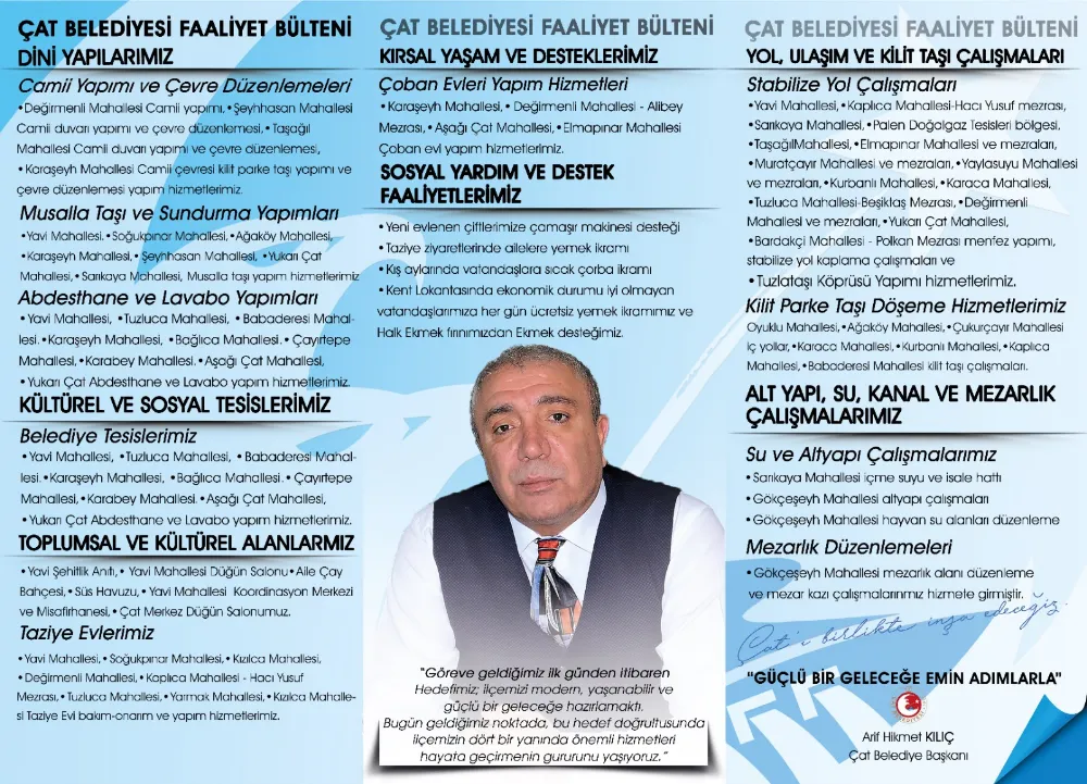 Çat Belediyesi Basın  Bildirisi 