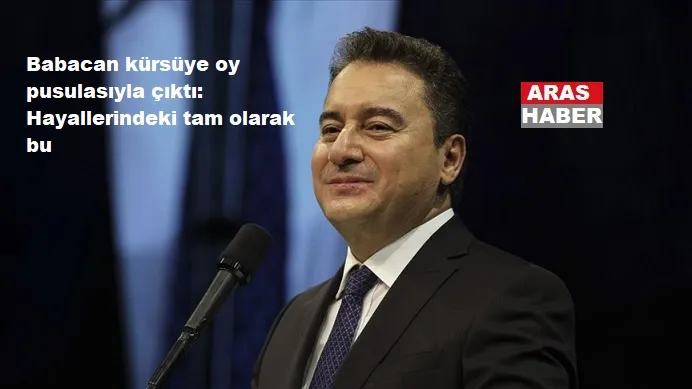 Babacan kürsüye oy pusulasıyla çıktı: